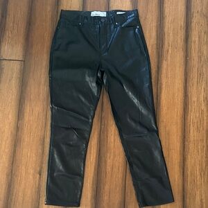 Sam Edelman Faux Leather Black Ankle Pants
